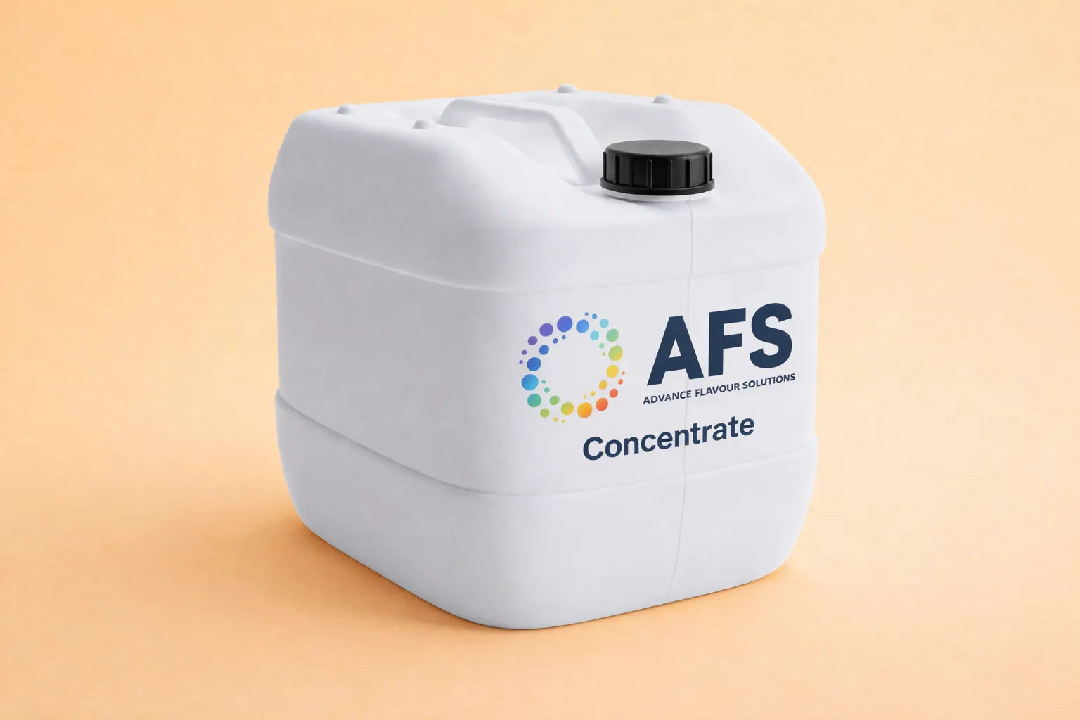 White container with AFS logo on a beige background