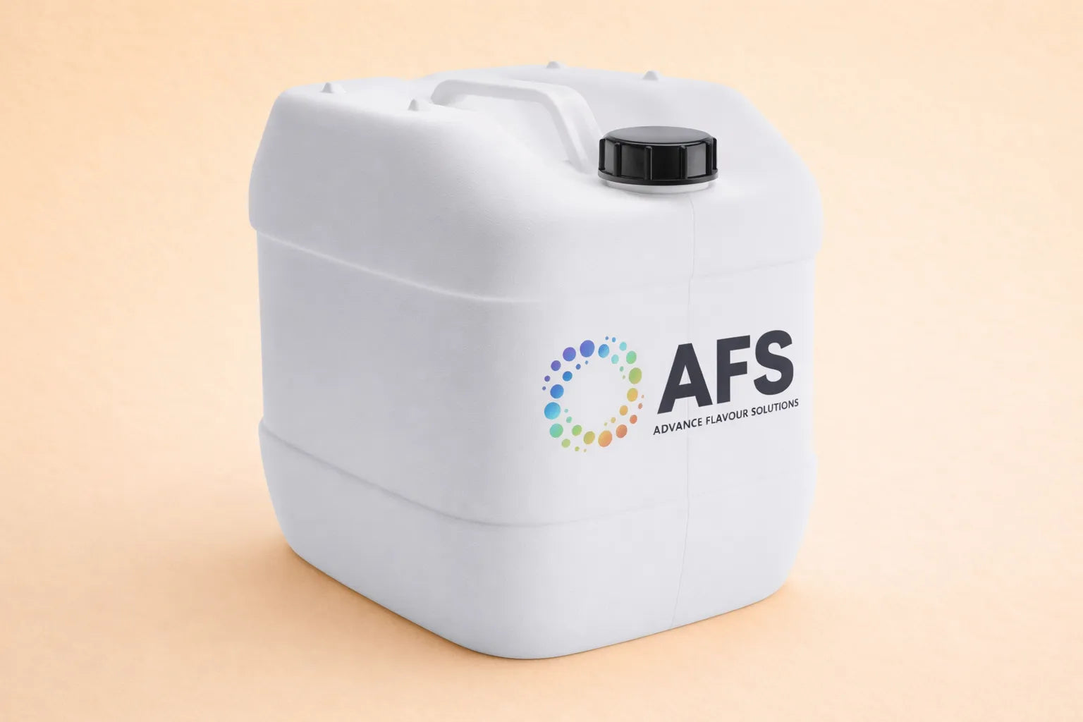 White container with AFS logo on a beige background