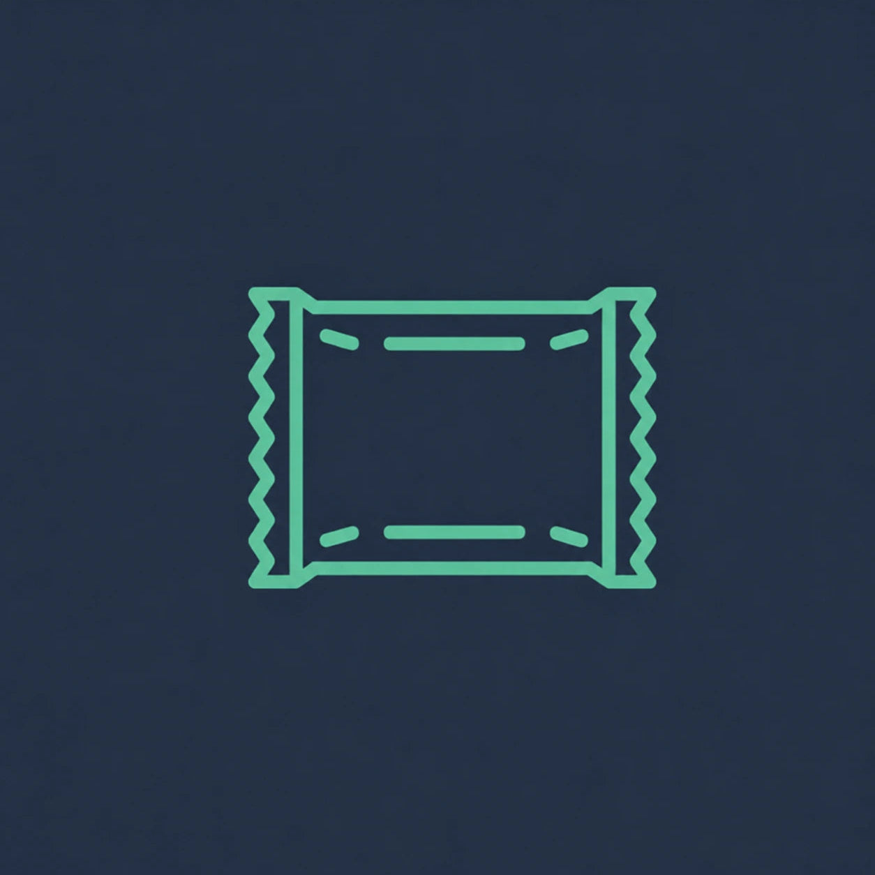 Nicotine Pouch Icon on Blue Background